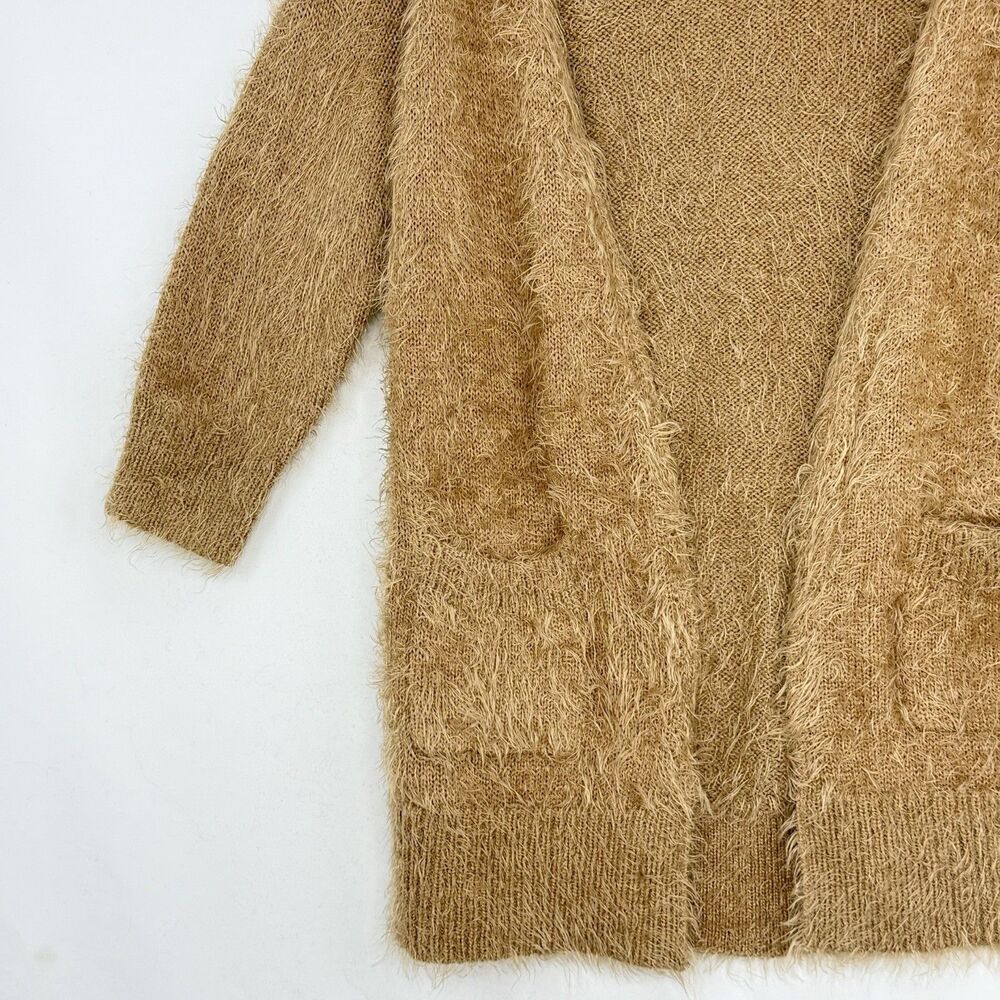 Zara Knitwear Winter Fancy Collection Open Front Cardigan Sweater Brown Size 7 - Picture 13 of 15